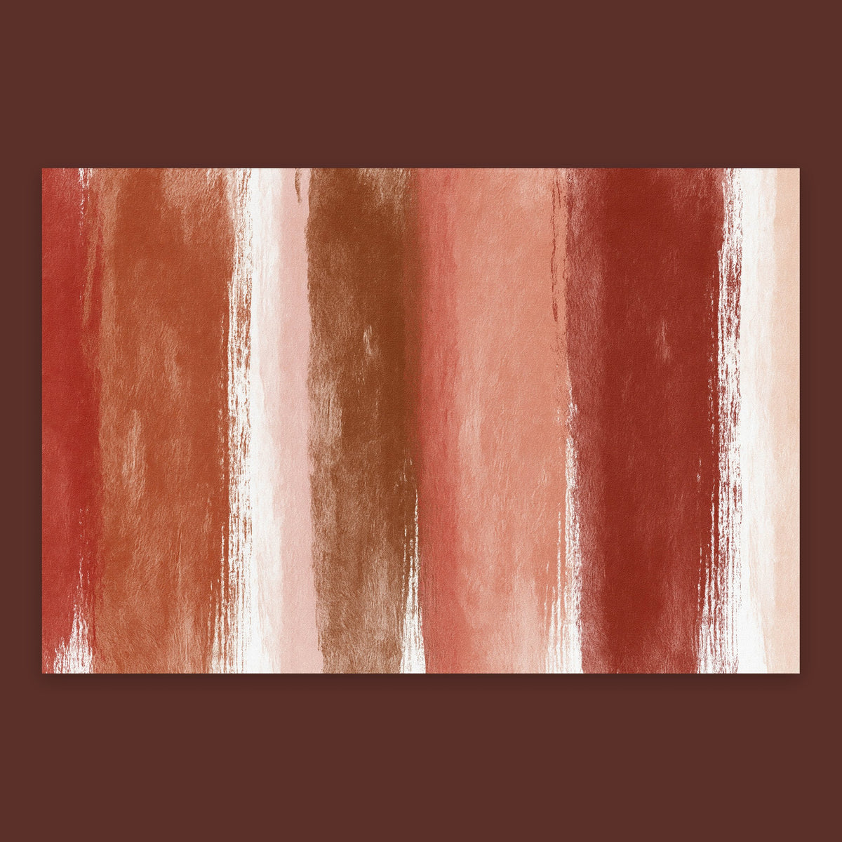 Terracotta Brush Stripes flat lay