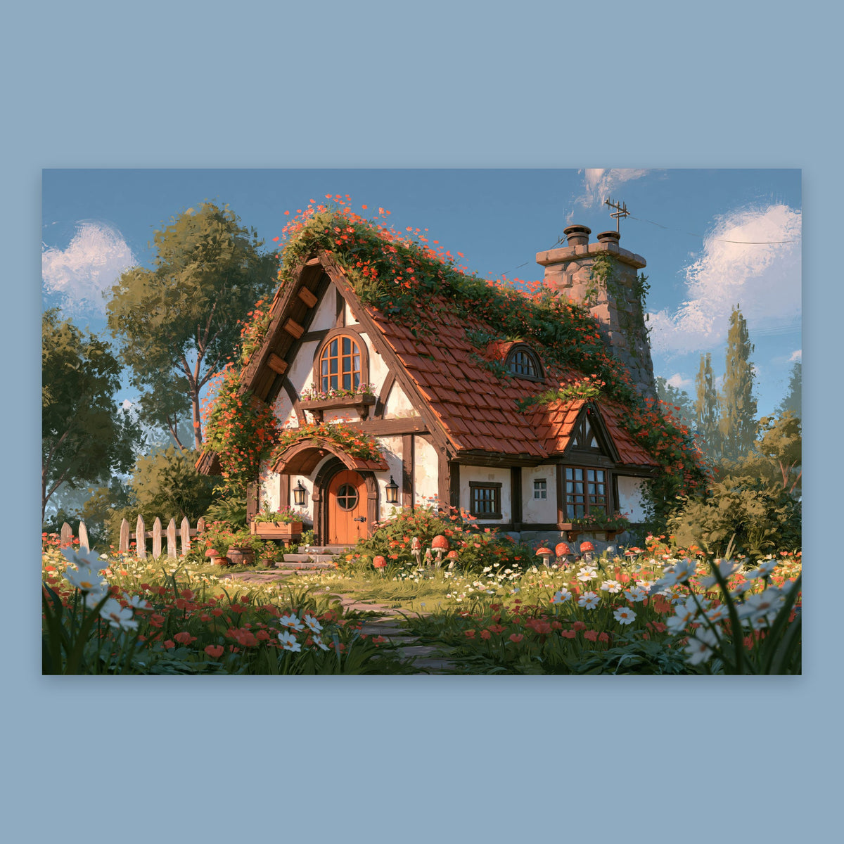 Red Tile Roof Cottage flat lay