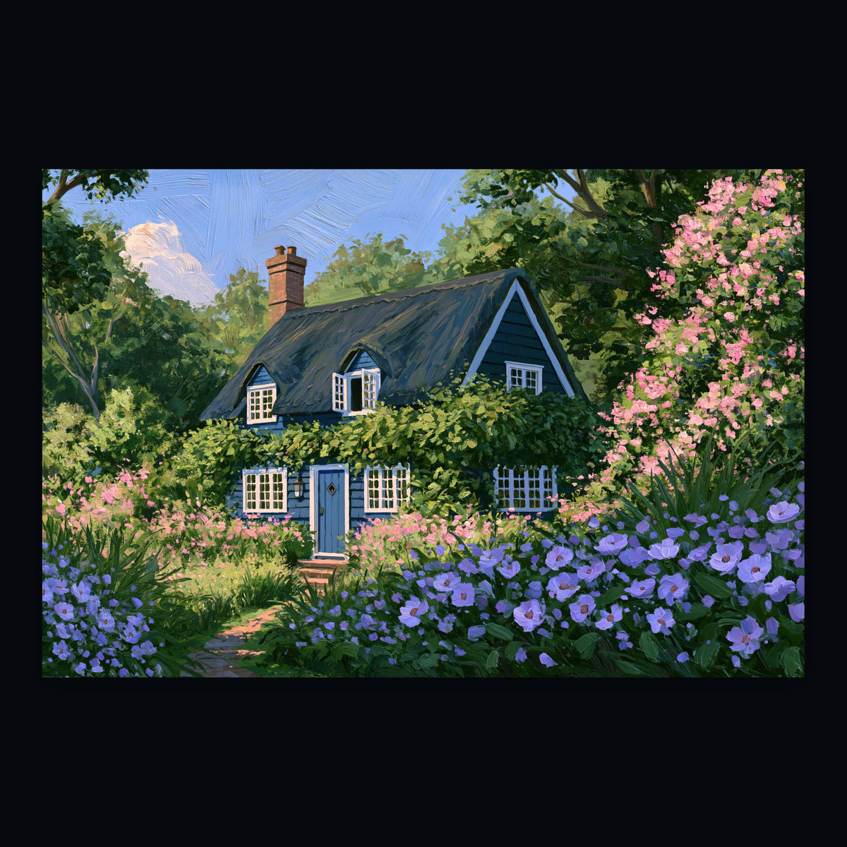 Blue Blossom Cottage flat lay