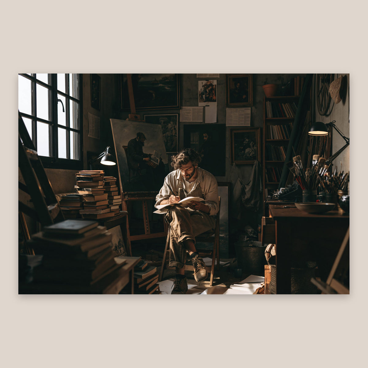 The Book-Lined Studio flat lay