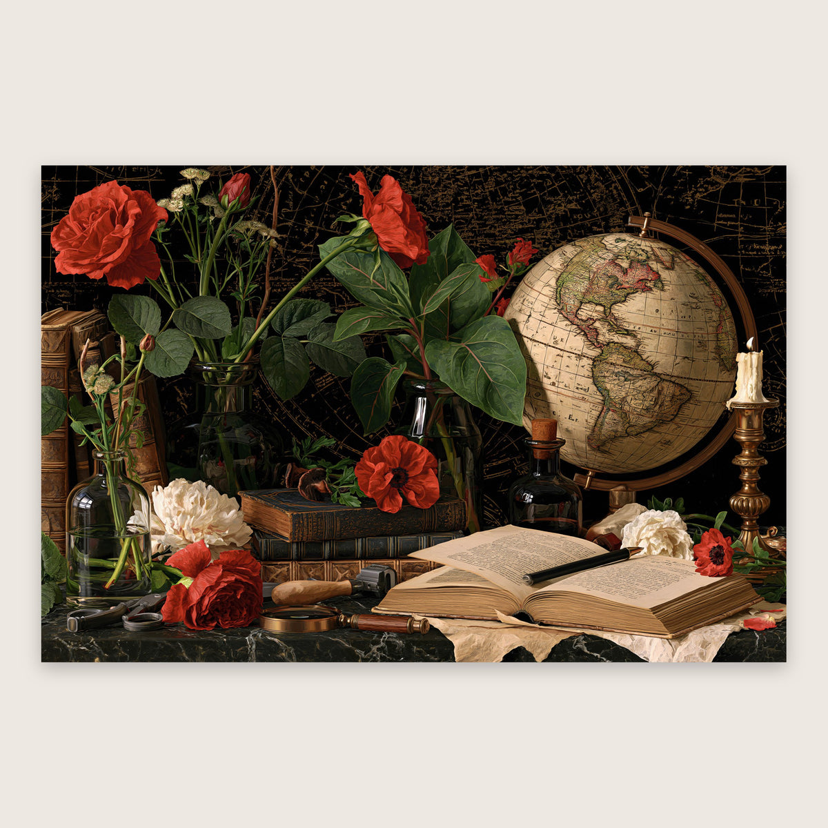 Leatherbound Hour flat lay