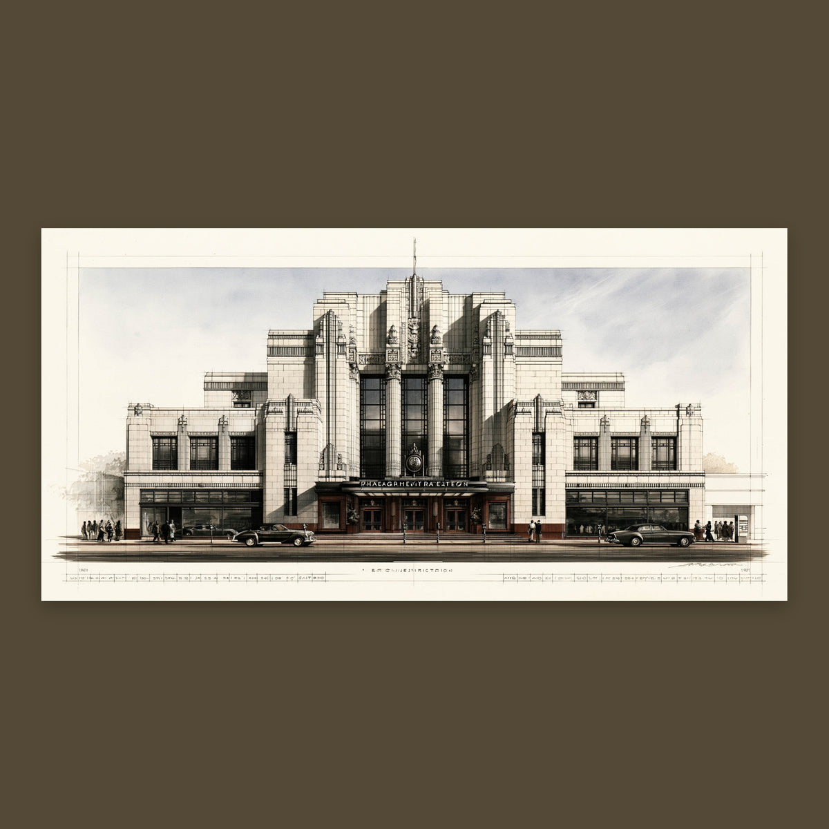 Vintage Deco Theater flat lay