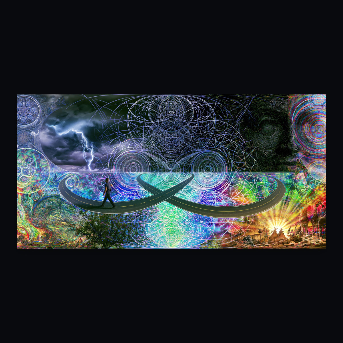 Cosmic Storm Mandala flat lay