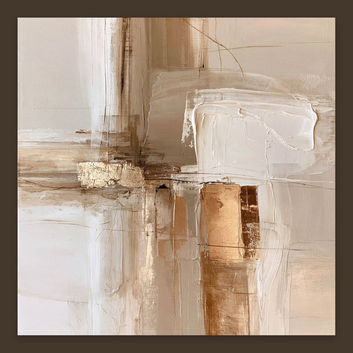 Gold and Copper Column Abstract flat lay