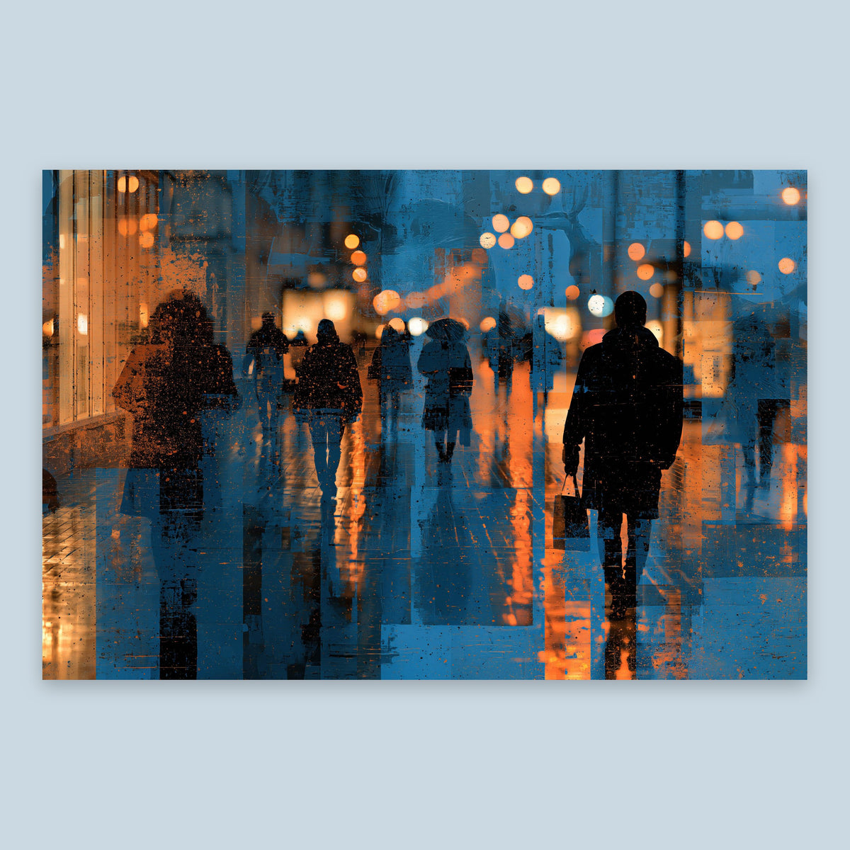 Rainy City Nightscape flat lay