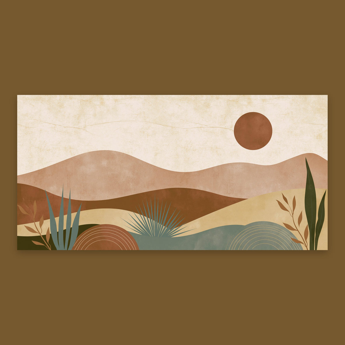 Desert Hills in Warm Light flat lay