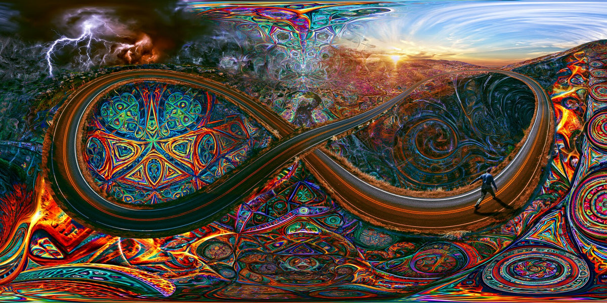 Hillside at Dusk wall art print staged in a room