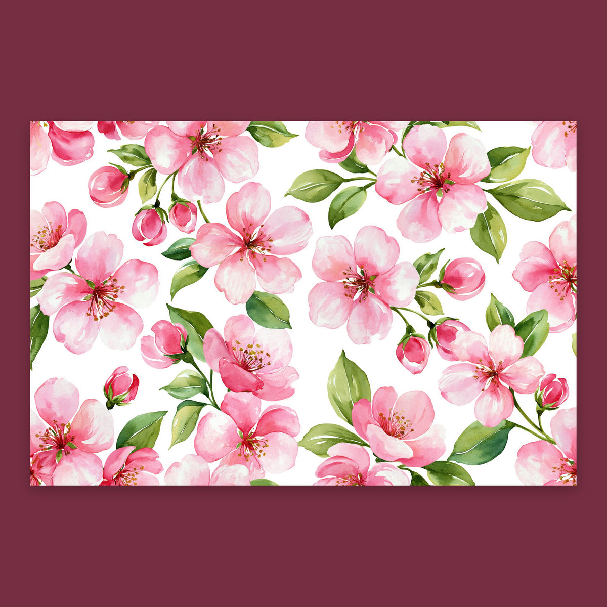 Cherry Blossom Pattern flat lay