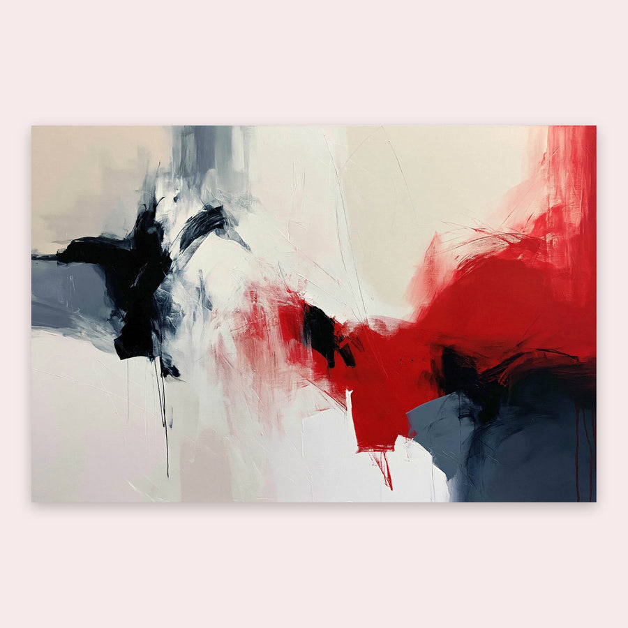 Vermilion Fold – Abstract Wall Art