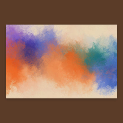 Orange and Purple Cloud Abstract flat lay