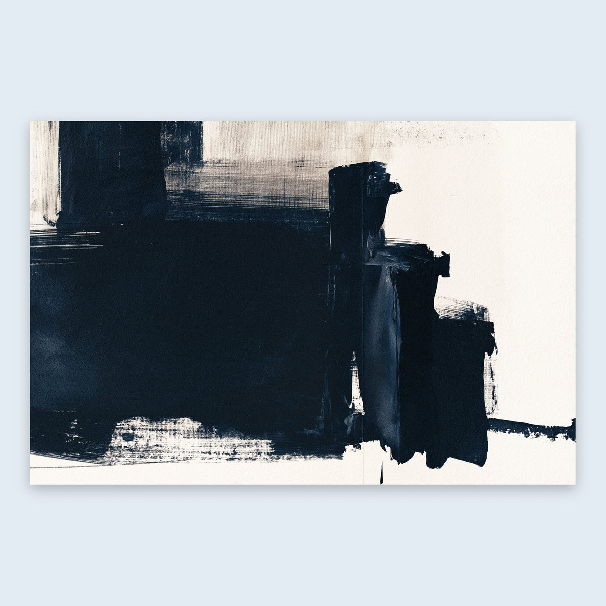 Black and Navy Block Abstract flat lay