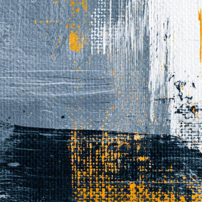 Mustard and Charcoal Block Abstract close-up detail