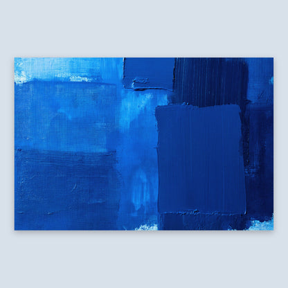 Blue Color Block Abstract flat lay