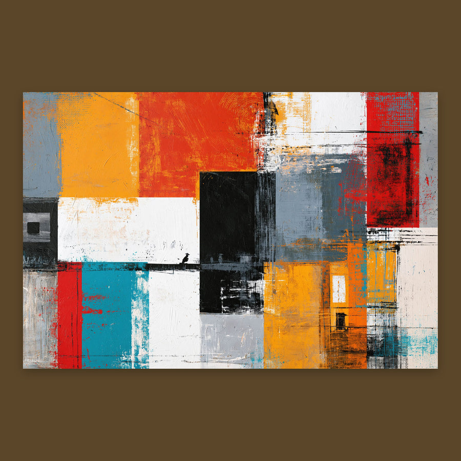 Multicolor Bold Block Abstract – Abstract Wall Art