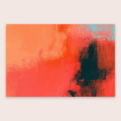 Coral and Teal Abstract flat lay
