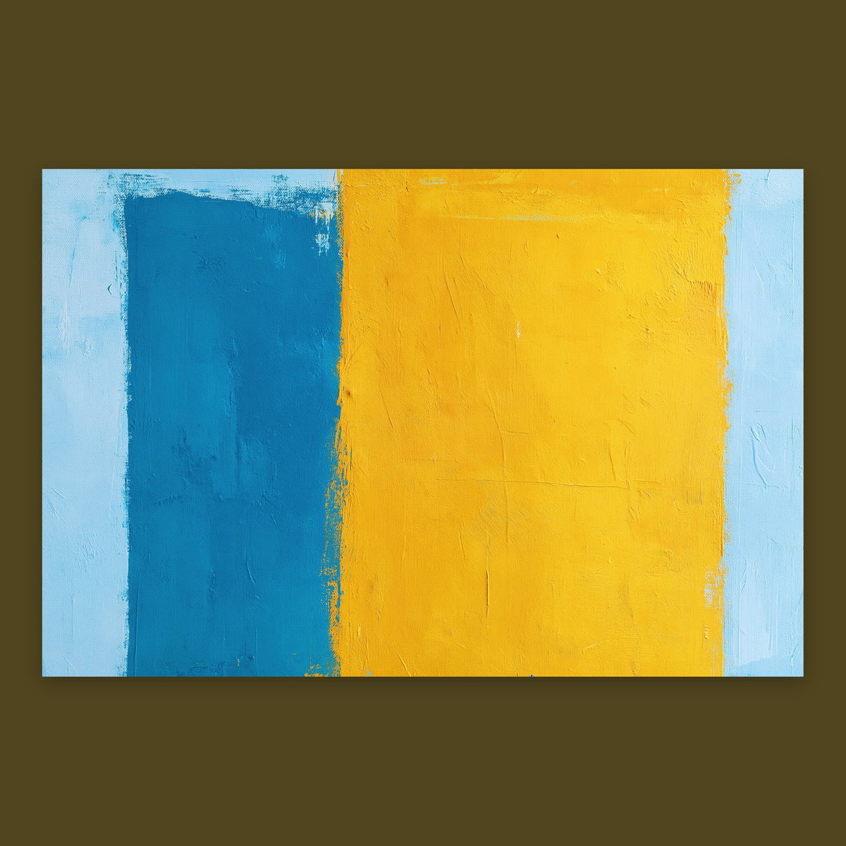 Blue and Yellow Color Block Abstract flat lay