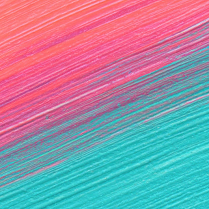 Pink and Teal Brushstroke Abstract close-up detail