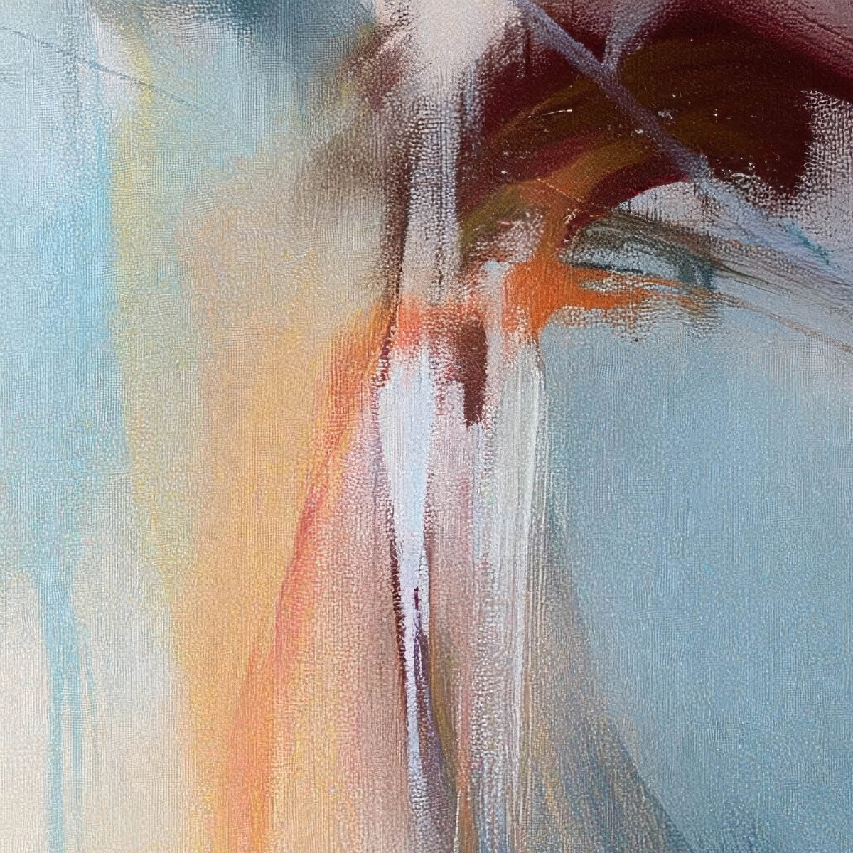 Soft Blue and Blush Abstract – Abstract Wall Art
