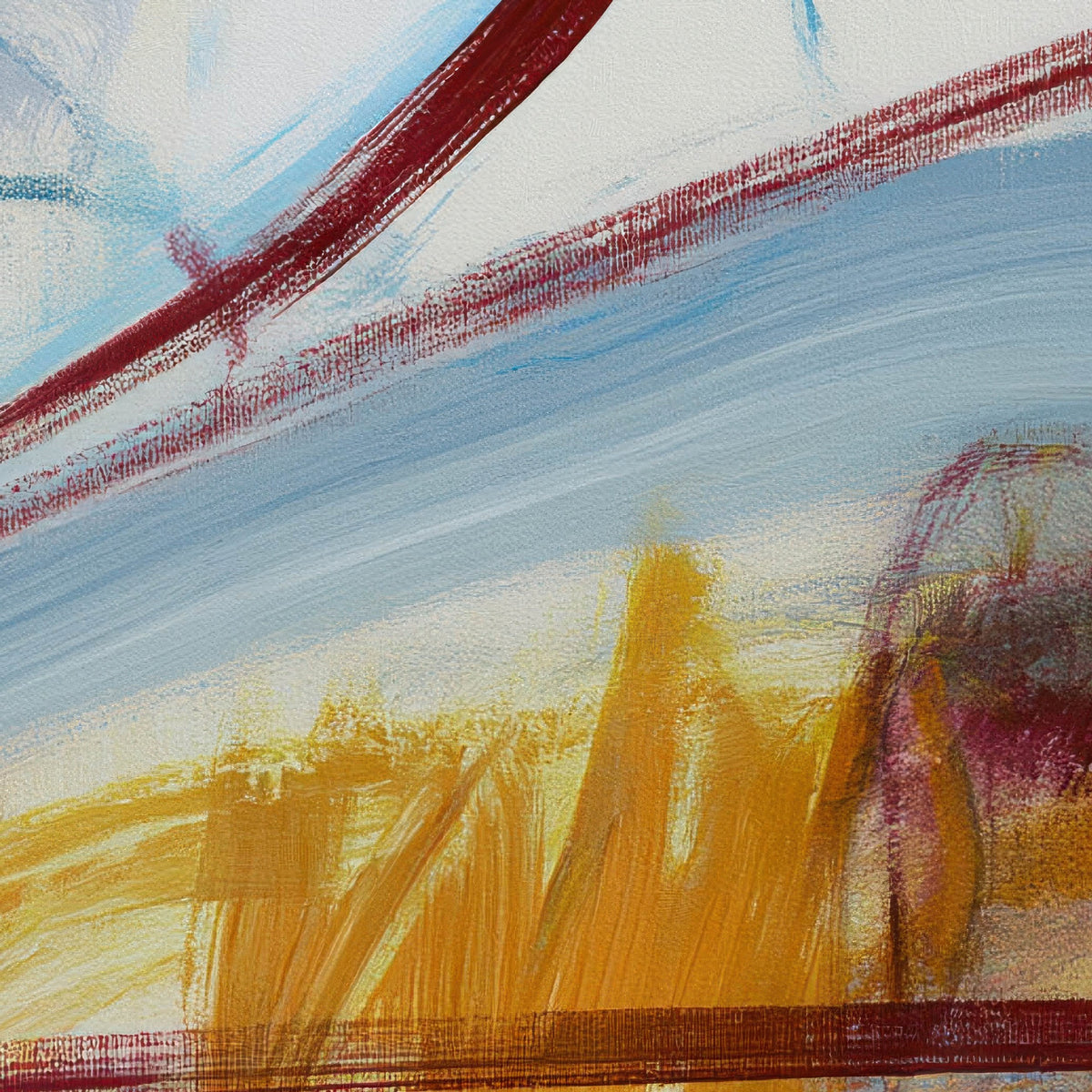 Sweeping Loop and Horizon Band Abstract close-up detail