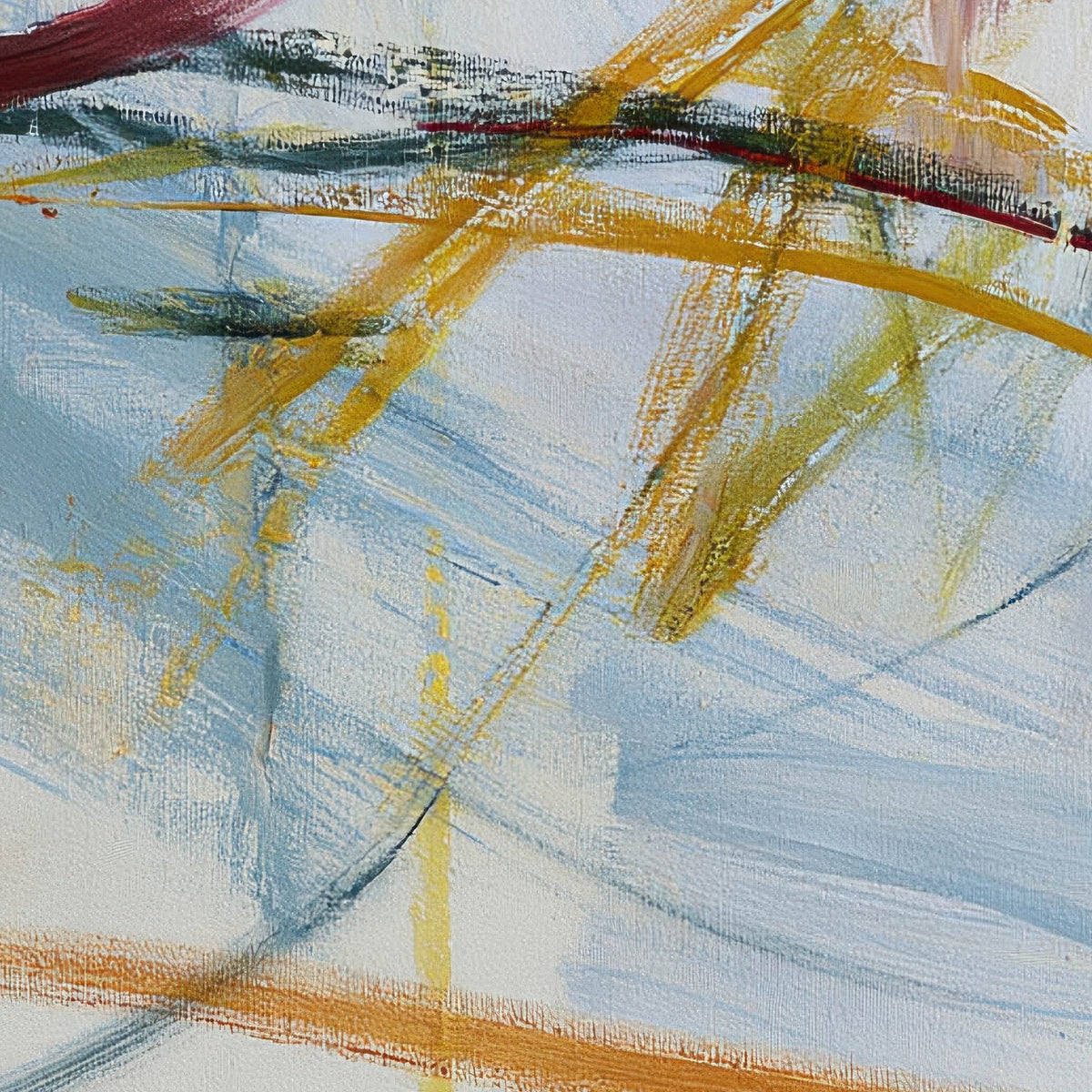 Mustard and Burgundy Loops Abstract close-up detail