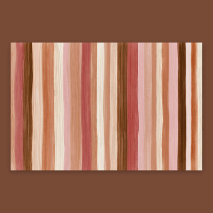 Terracotta and Rose Stripes flat lay