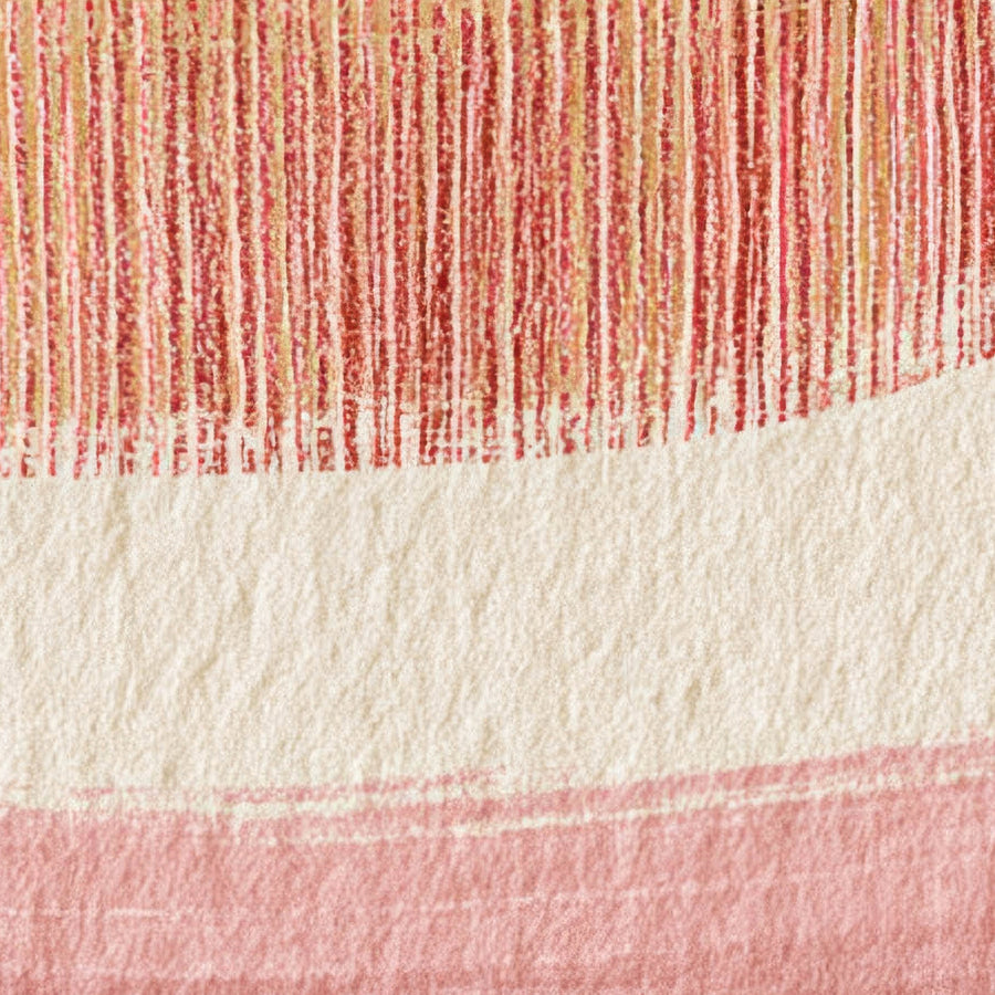 Woven Wave Bands in Coral and Rose – Boho Wall Art