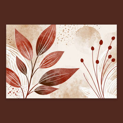 Terracotta Leaves and Berries flat lay