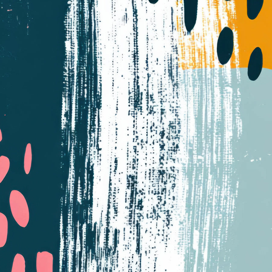 Memphis Pink and Navy Collage – Boho Wall Art