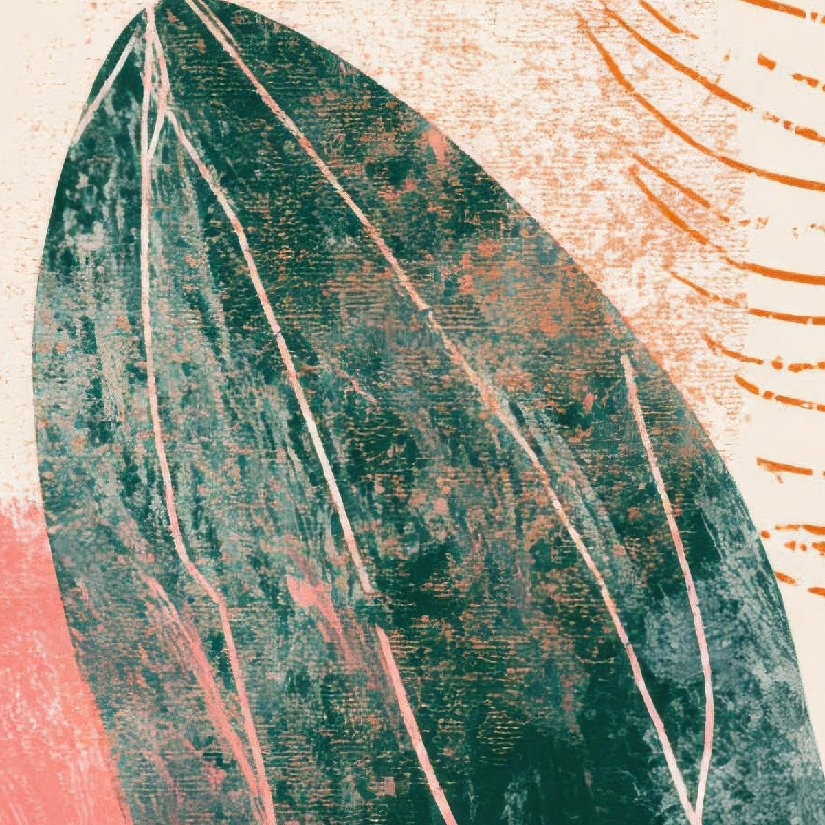 Tropical Leaves at Sunset close-up detail