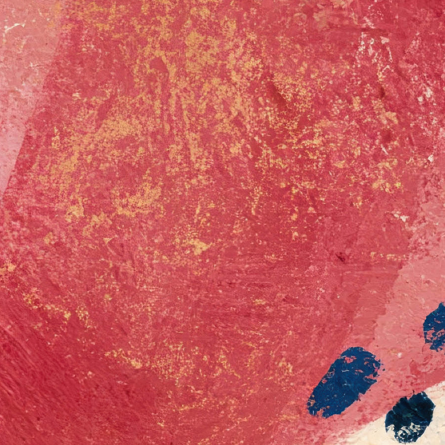 Abstract Leaf Shapes in Navy and Rust – Boho Wall Art