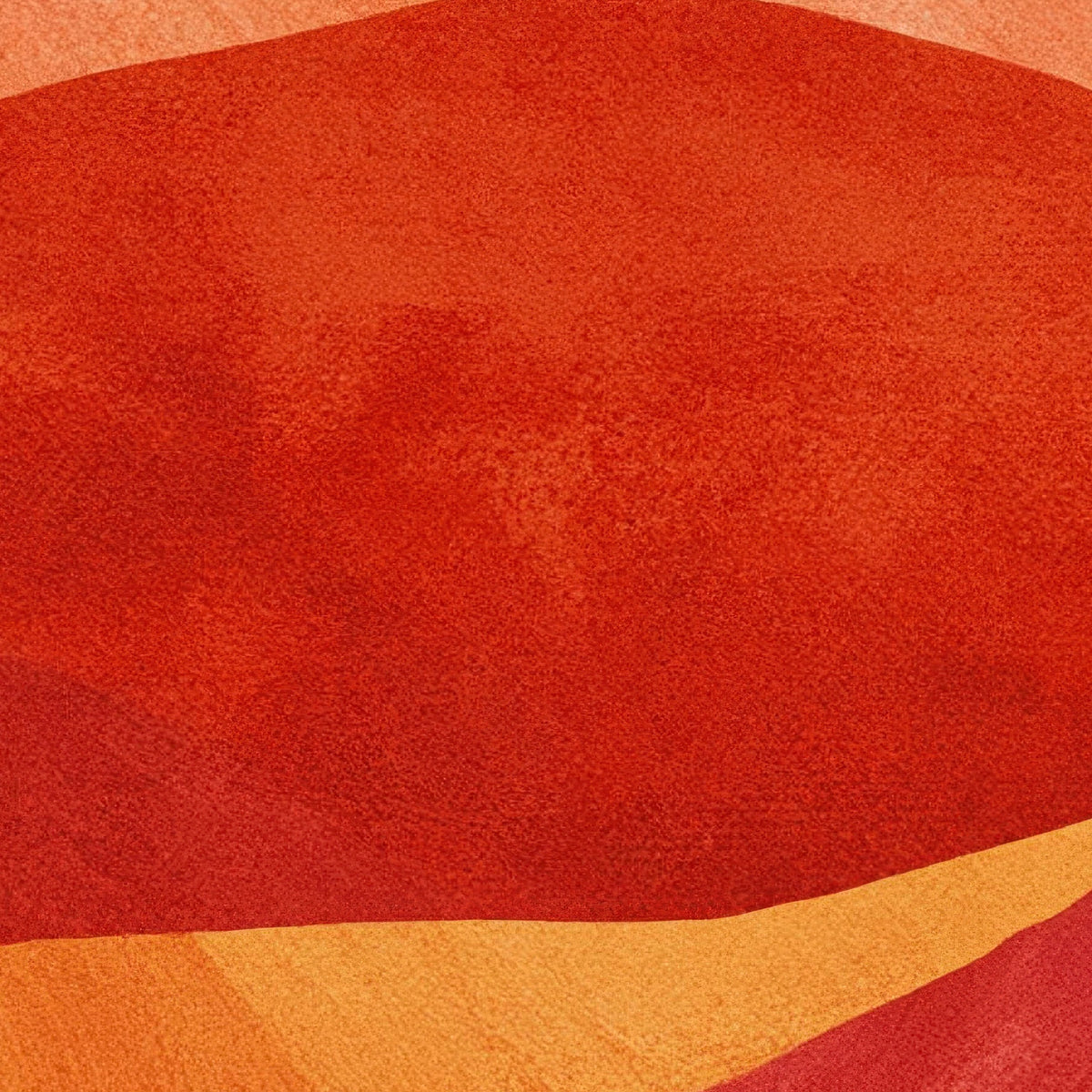 Layered Mountain Ridges in Red and Orange – Boho Wall Art