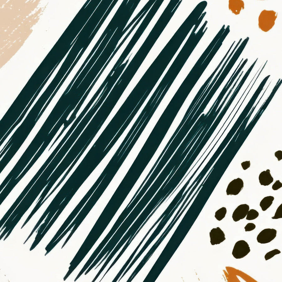 Circles and Dots in Rust and Teal – Boho Wall Art