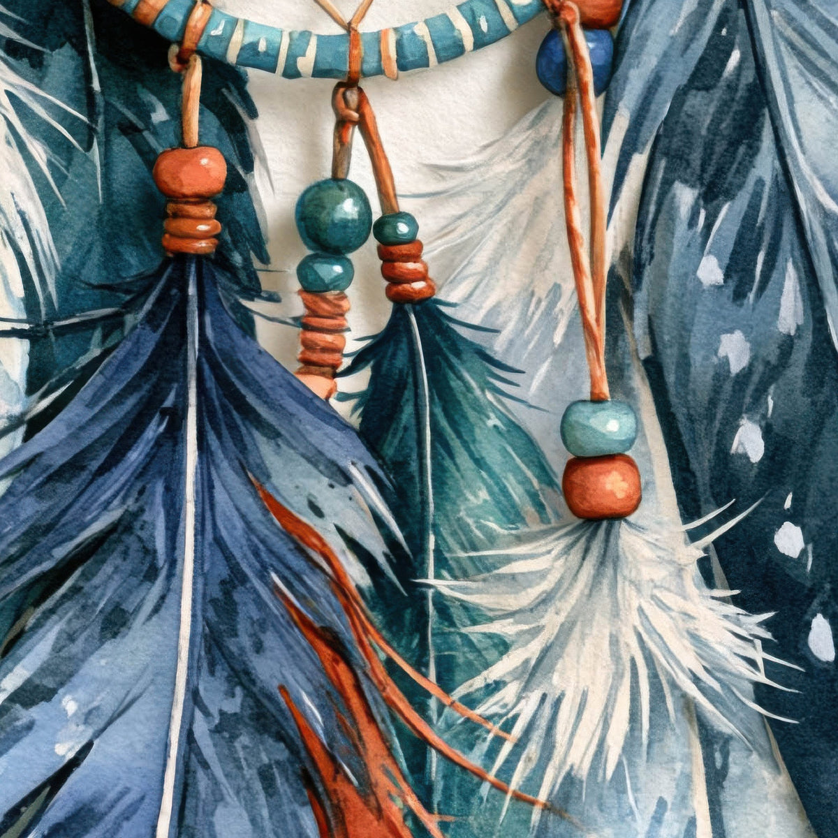 Indigo Dreamcatcher close-up detail