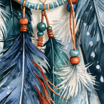 Indigo Dreamcatcher close-up detail