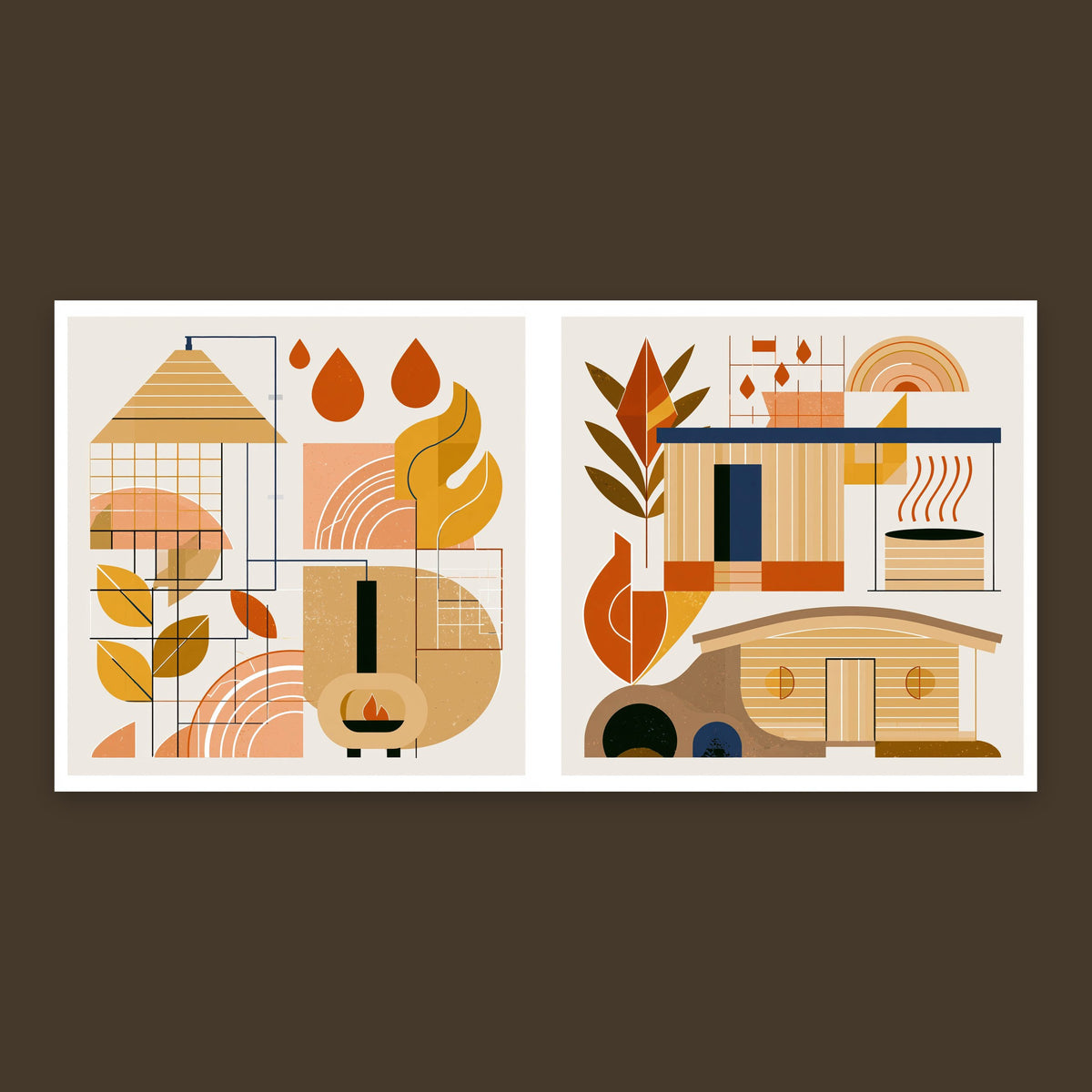 Autumn Geometric Study flat lay