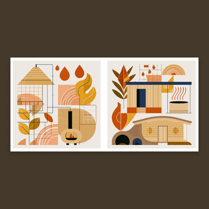 Autumn Geometric Study flat lay