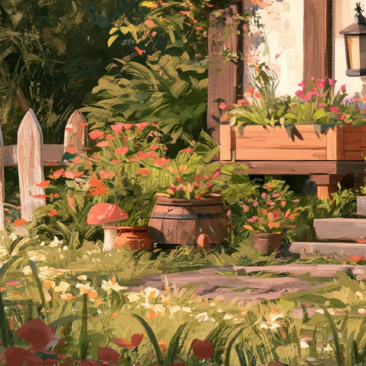 Red Tile Roof Cottage close-up detail