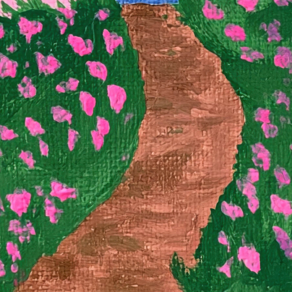 Pink Hilltop Cottage close-up detail