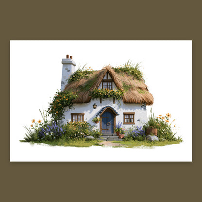 Mossy Thatched Cottage flat lay