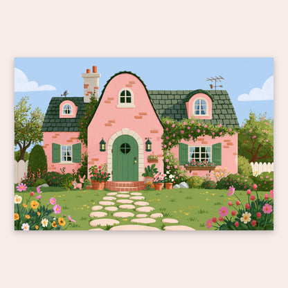 Pink Cottage Garden flat lay