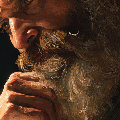Scholar by Candlelight close-up detail