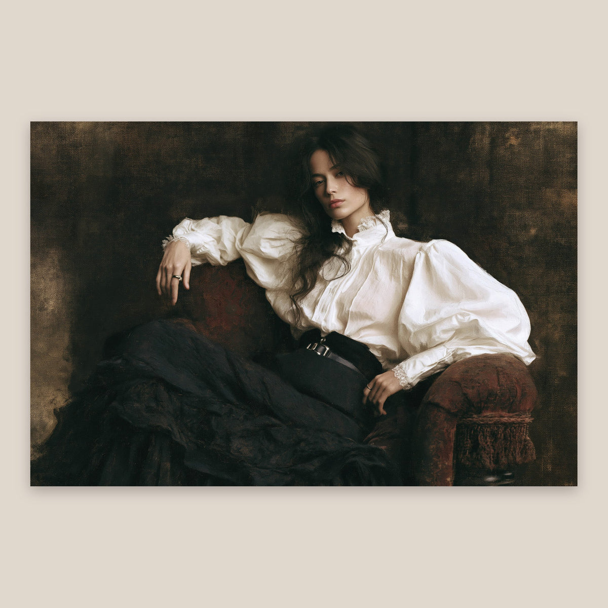 Portrait in Repose – Dark Academia Wall Art
