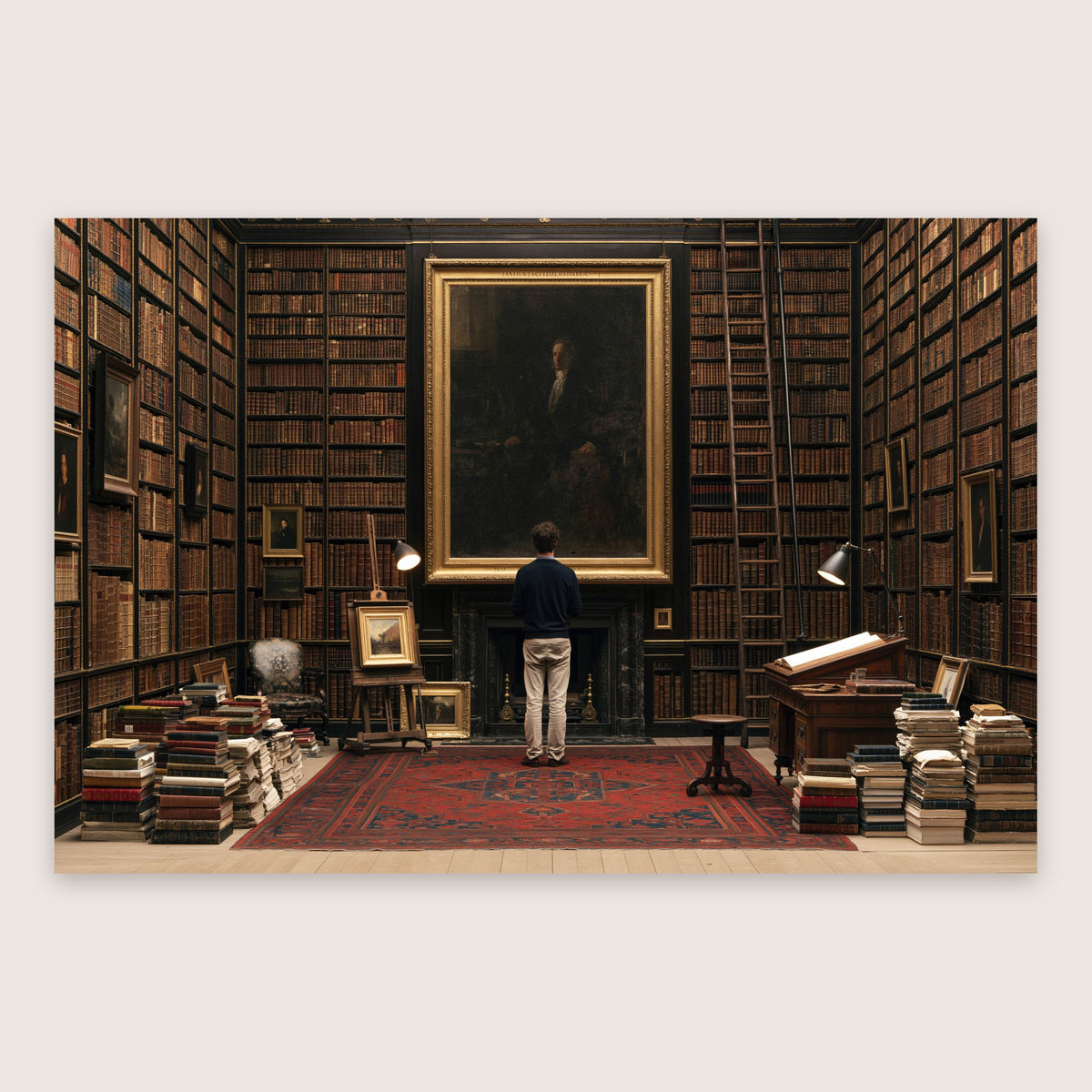 Portrait in the Grand Library flat lay