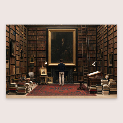 Portrait in the Grand Library flat lay