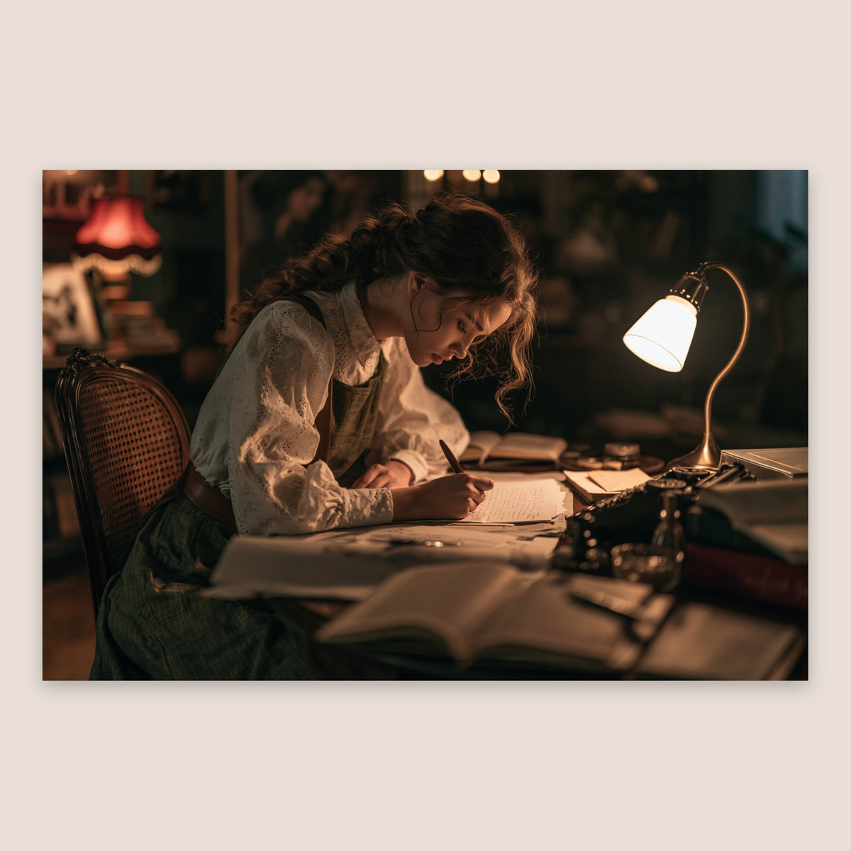 Letters by Lamplight – Dark Academia Wall Art