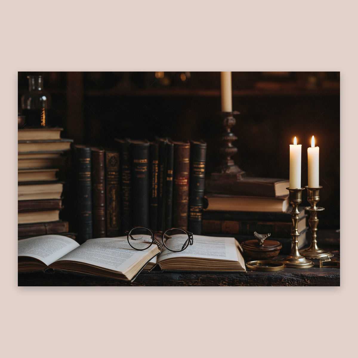 Candlelit Folio flat lay
