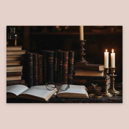 Candlelit Folio flat lay