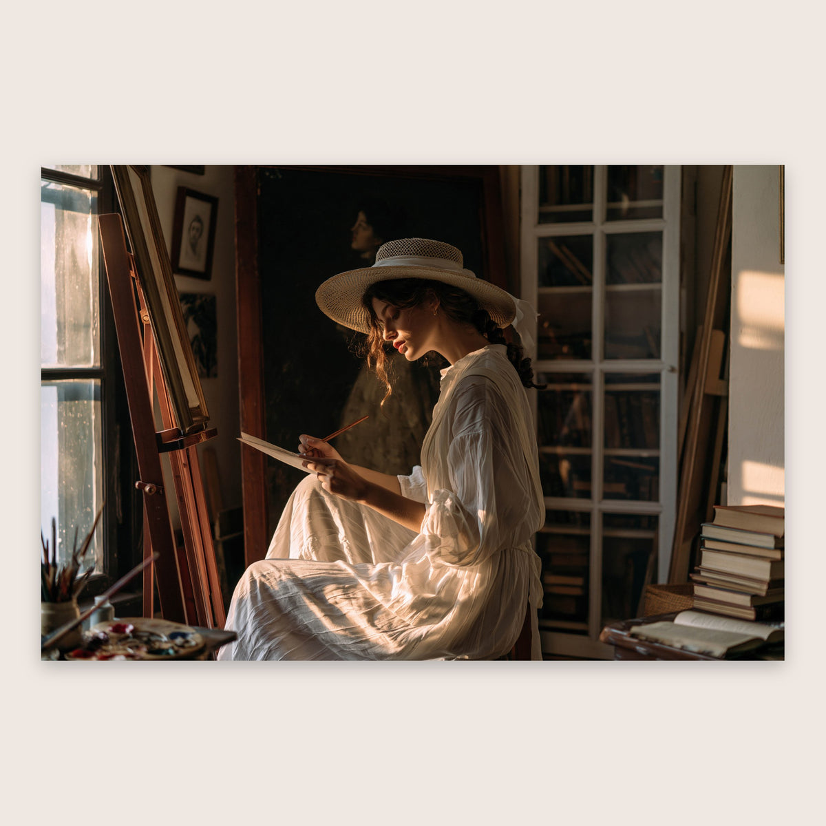 Sketching by the Window flat lay