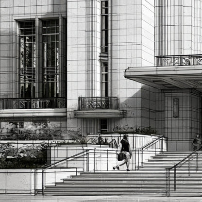 Deco Facade Blueprint close-up detail
