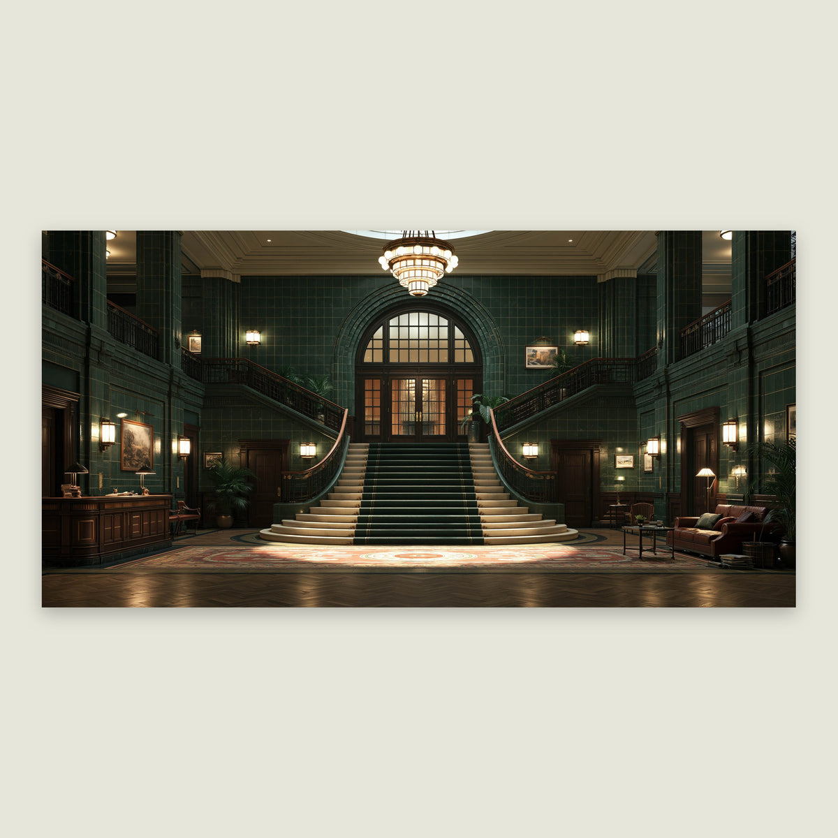 Emerald Deco Staircase flat lay